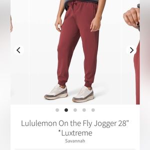 Lululemon On the Fly Jogger 28"
*Luxtreme
Savannah size 6. NWOT